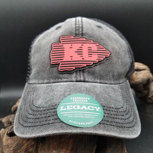 Striped KC Black Legacy Dashboard Trucker Hat