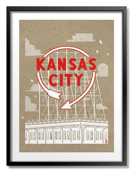 Kansas City Western Auto Framed Print